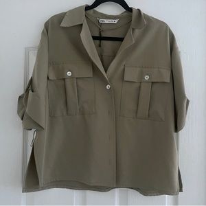 Zara button top